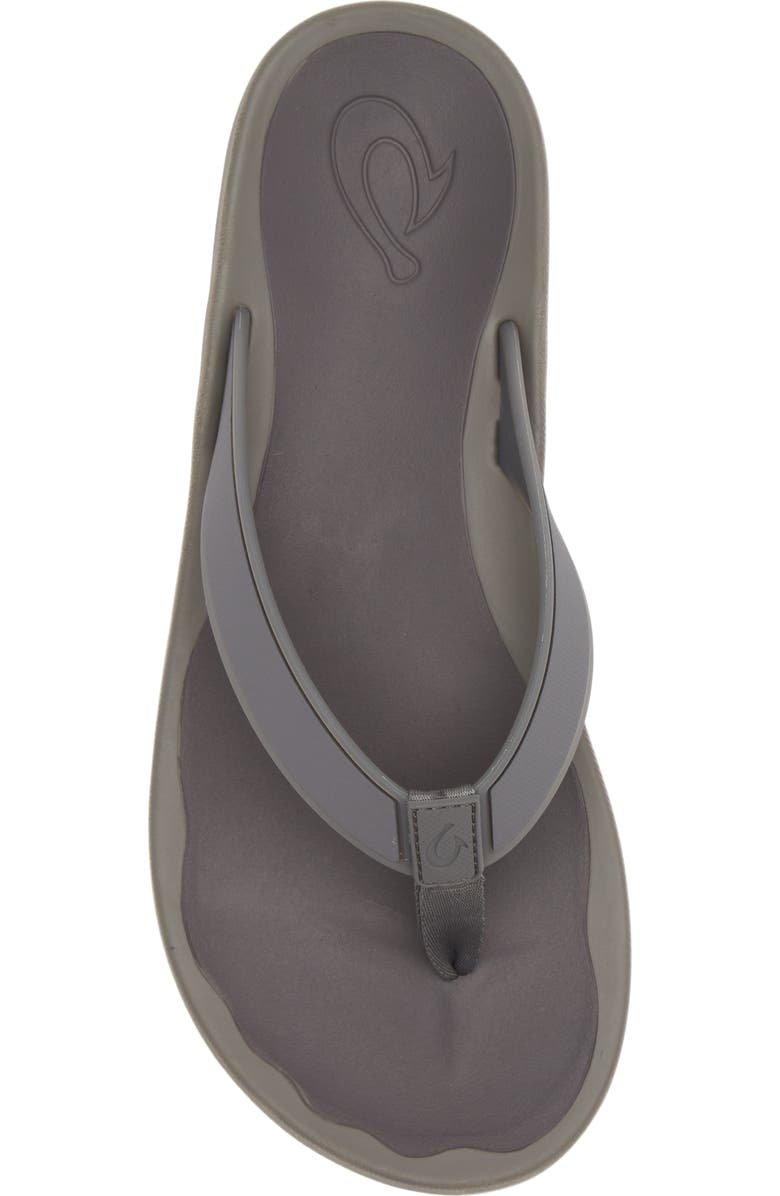 OluKai Kōko'o Waterproof Flip Flop, Alternate, color, Pavement / Pavement