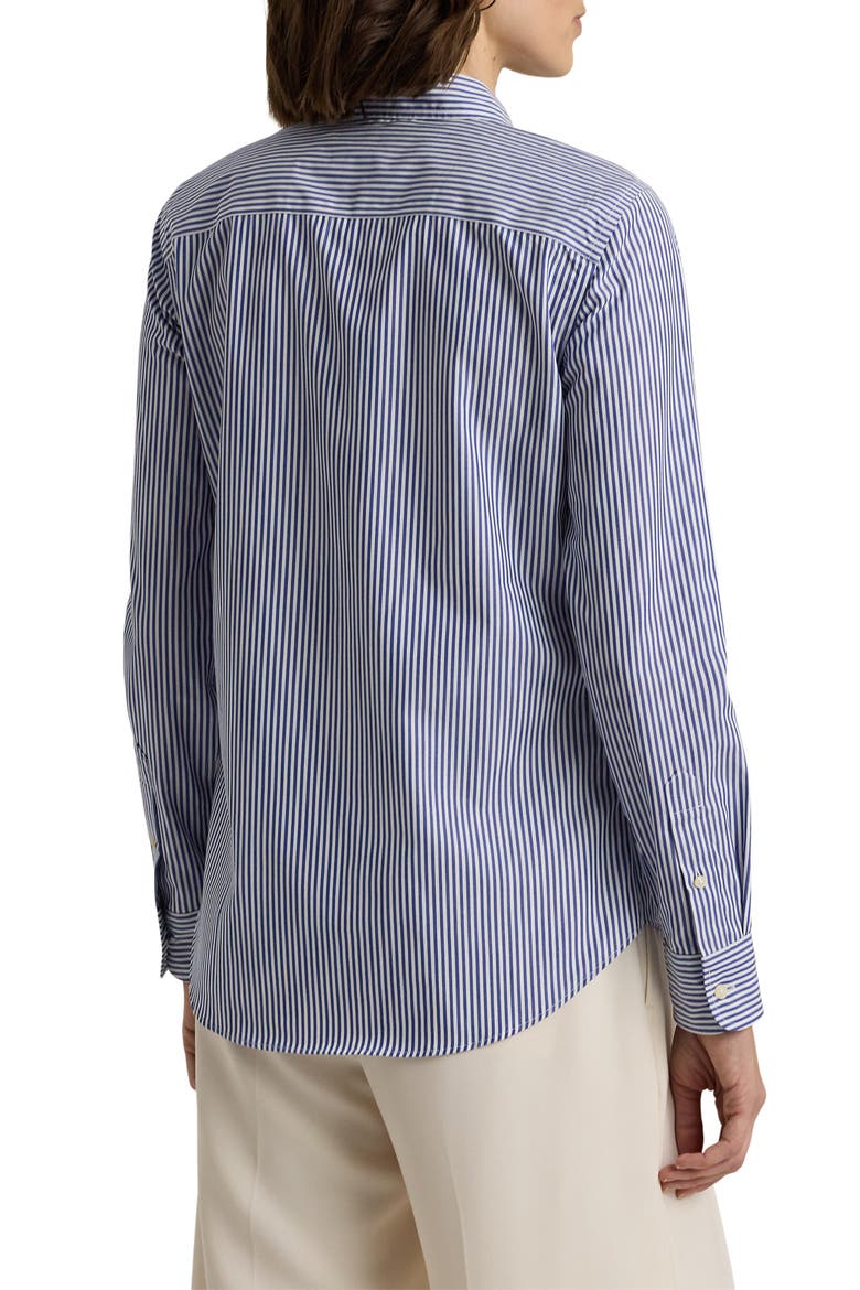 Stripe Easy Care Cotton Shirt, Alternate, color, BLUE/WHITE