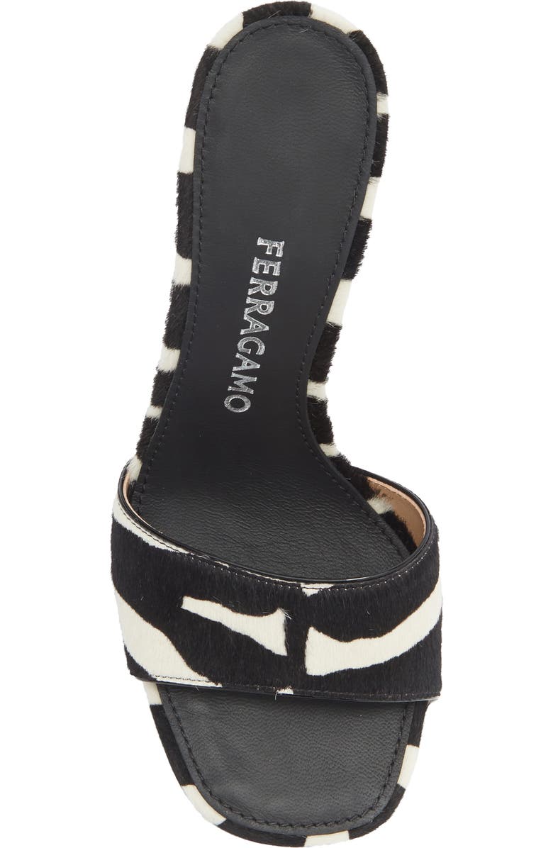FERRAGAMO Tatiana Slide Sandal, Alternate, color, Kasba Bianco/ Nero Biscotto