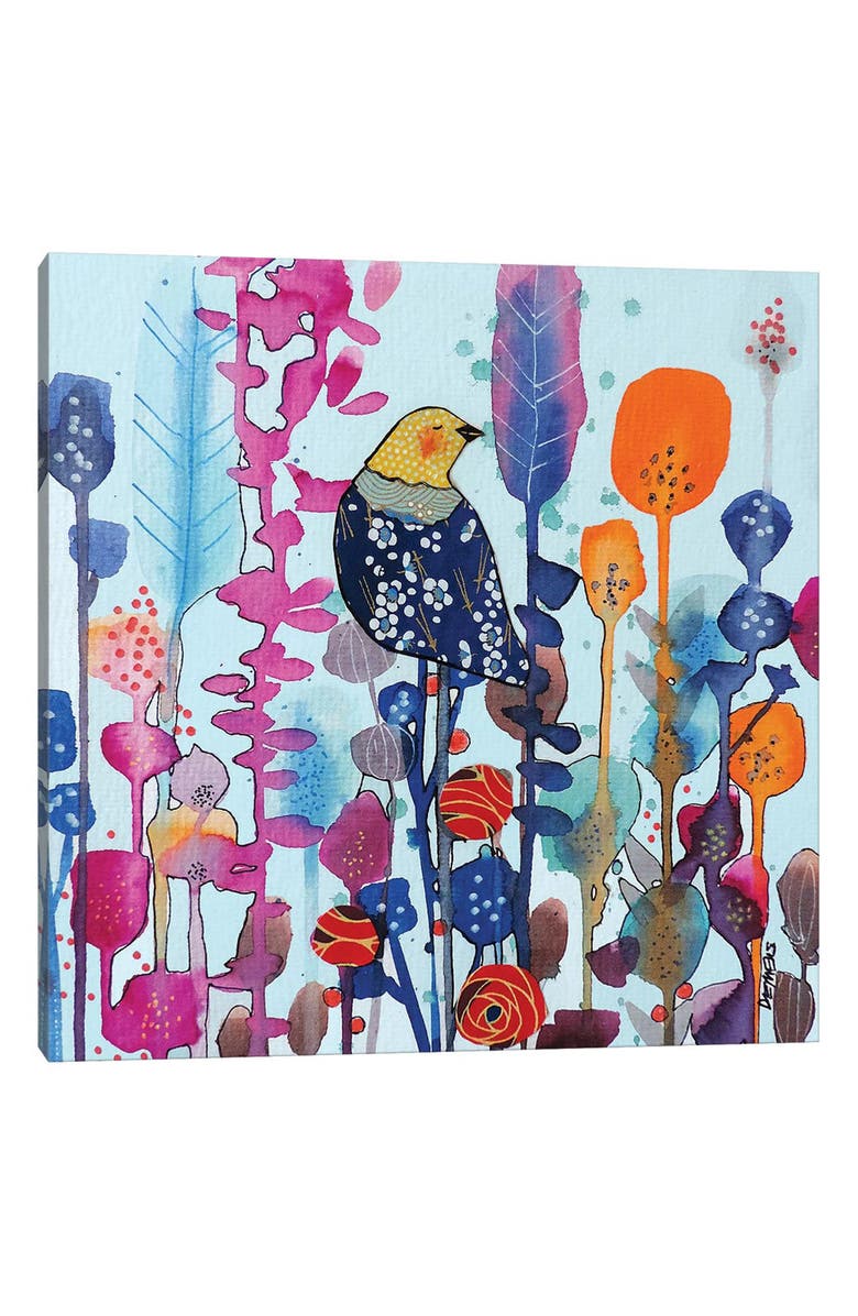 iCanvas Juste Ici by Sylvie Demers Canvas Wall Art, Main, color, Blue