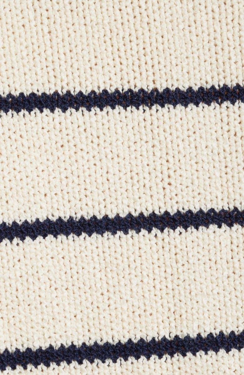 FRAME The Stripe Polo Top, Alternate, color, Cream Multi