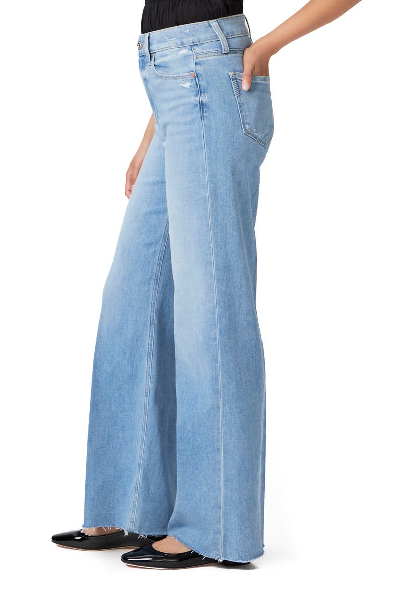 Anessa Raw Hem Wide Leg Jeans, Alternate, color, HELENA