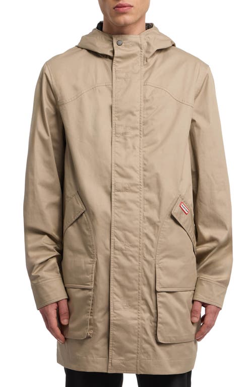 Hunter Downing Hooded Rain Jacket in Teak 