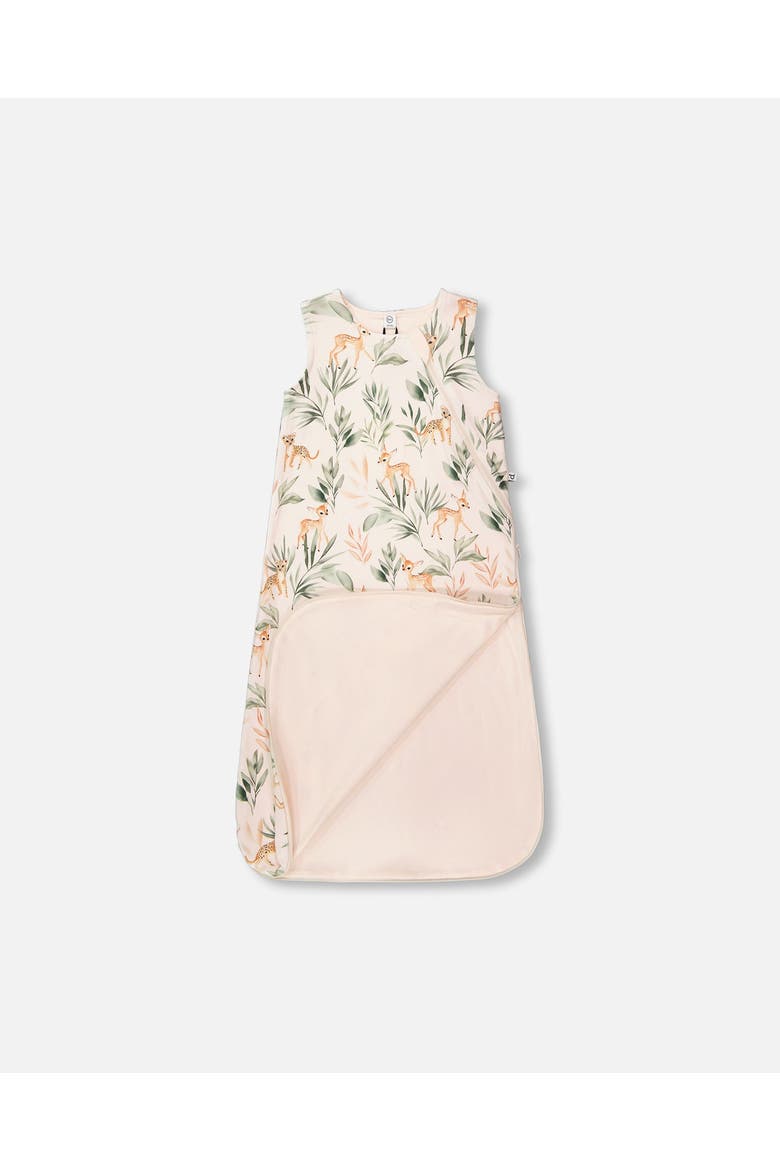 Organic Cotton Jersey Muslin Deer Printed Sleep Sack, Alternate, color, Peach Deer Print