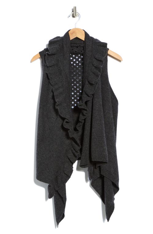 La Fiorentina Wool & Cashmere Ruffle Vest In Gray
