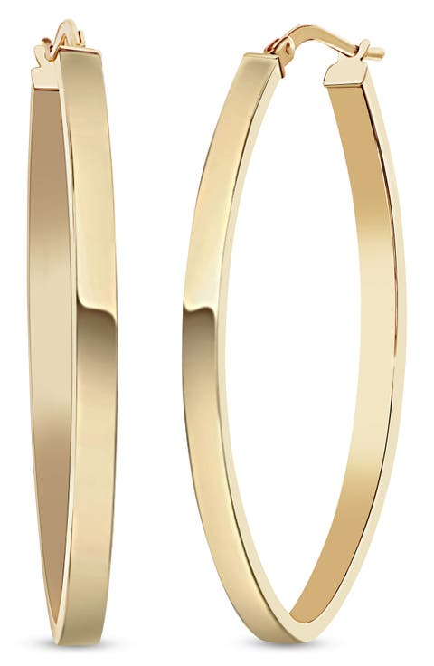 14K Yellow Gold Hoop Earrings