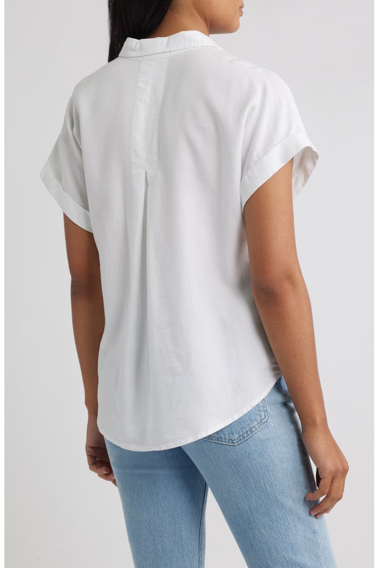 Short Sleeve Button-Up Shirt, Alternate, color, WHITE