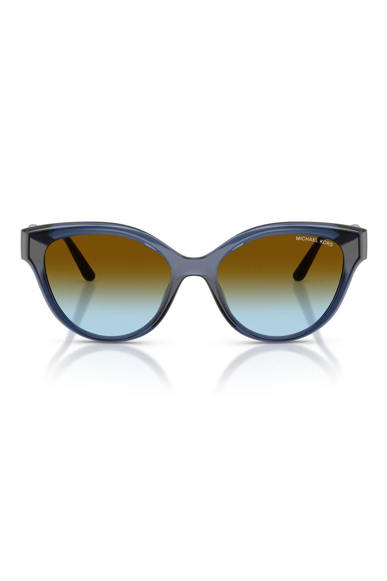 Nagoya 53mm Gradient Cat Eye Sunglasses, Main, color, NAVY / BROWN BLUE GRADIENT