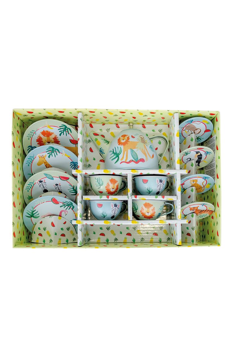 Floss & Rock 14pc Boxed Tea Set, Alternate, color, Jungle