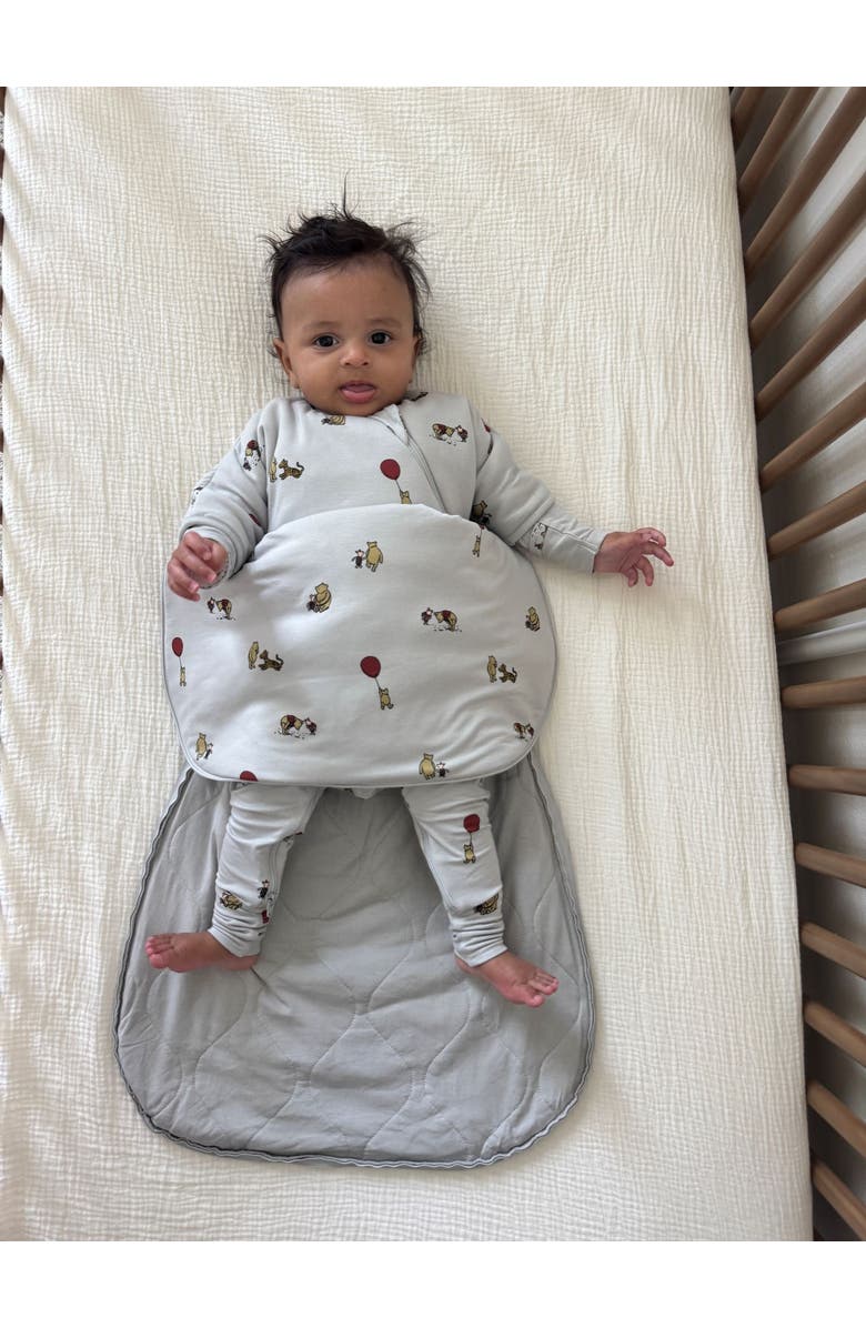 gunamuna Unisex Baby Long Sleeve Transitional Swaddle Sleep Sack, Easy Diaper Changes, 2.5 TOG, Alternate, color, Pooh