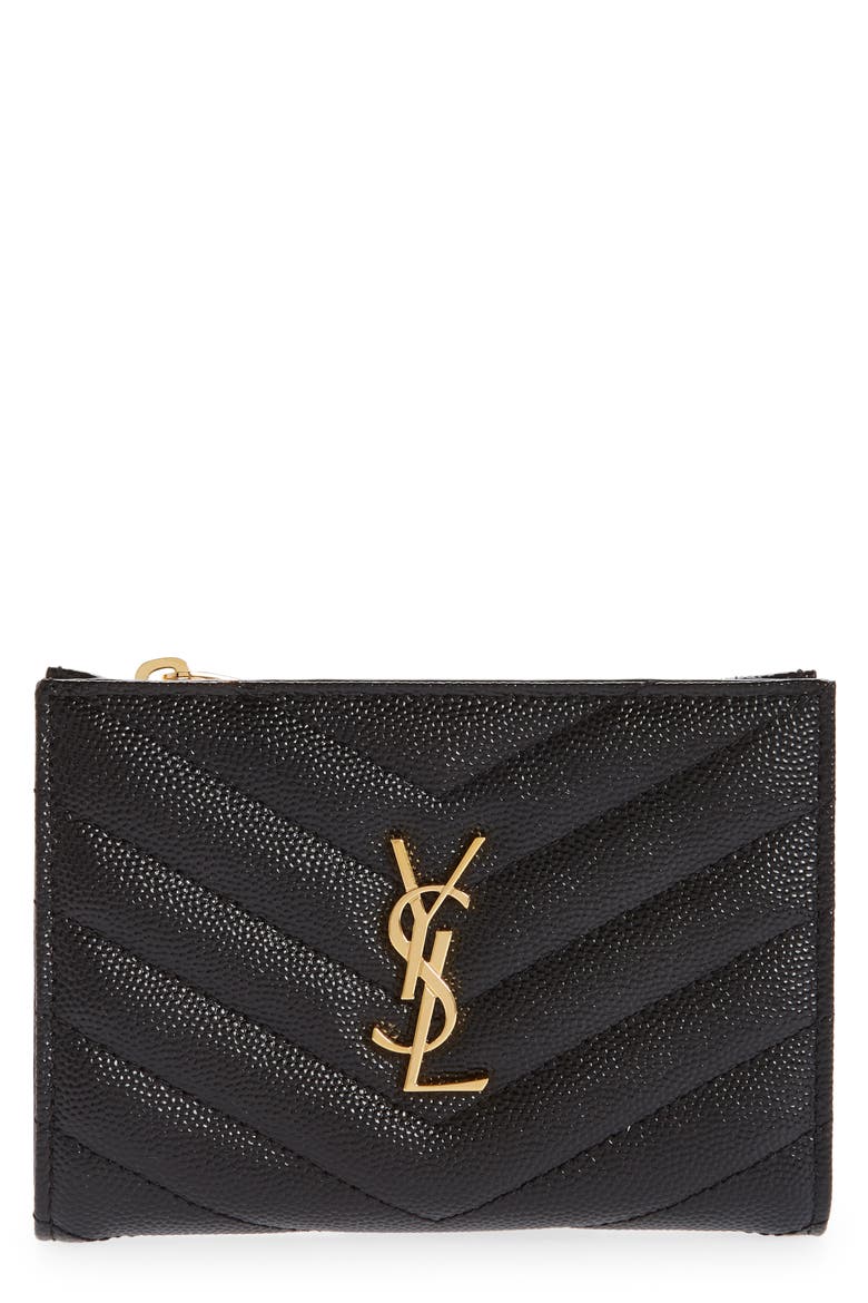 Monogram Matelassé Leather Bifold Wallet, Main, color, 1000 NERO