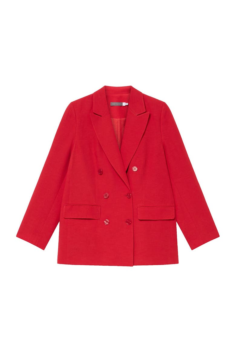 Double Breasted Blazer, Alternate, color, Red
