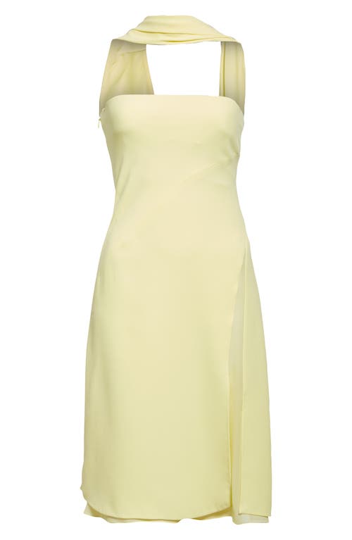 Versace Scarf-effect Cutout Chiffon-trimmed Silk-cady Mini Dress
