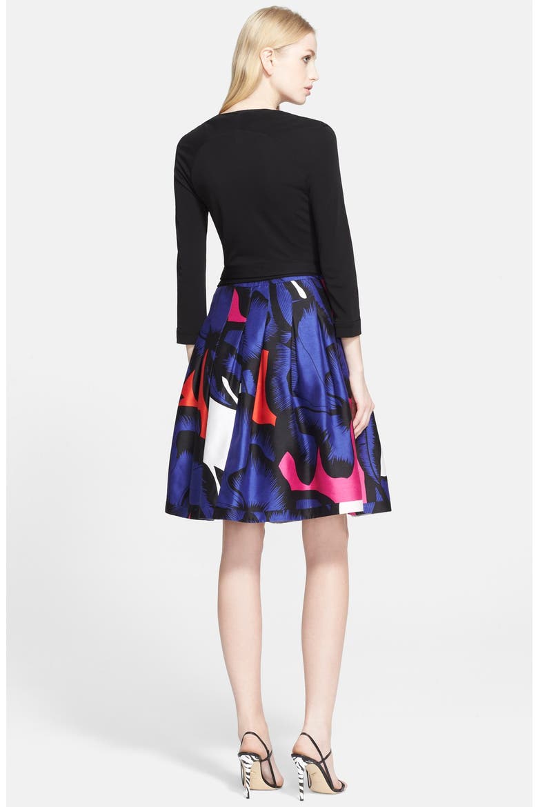 'Jewel' Wrap Dress, Alternate, color, BLACK/ POPPY
