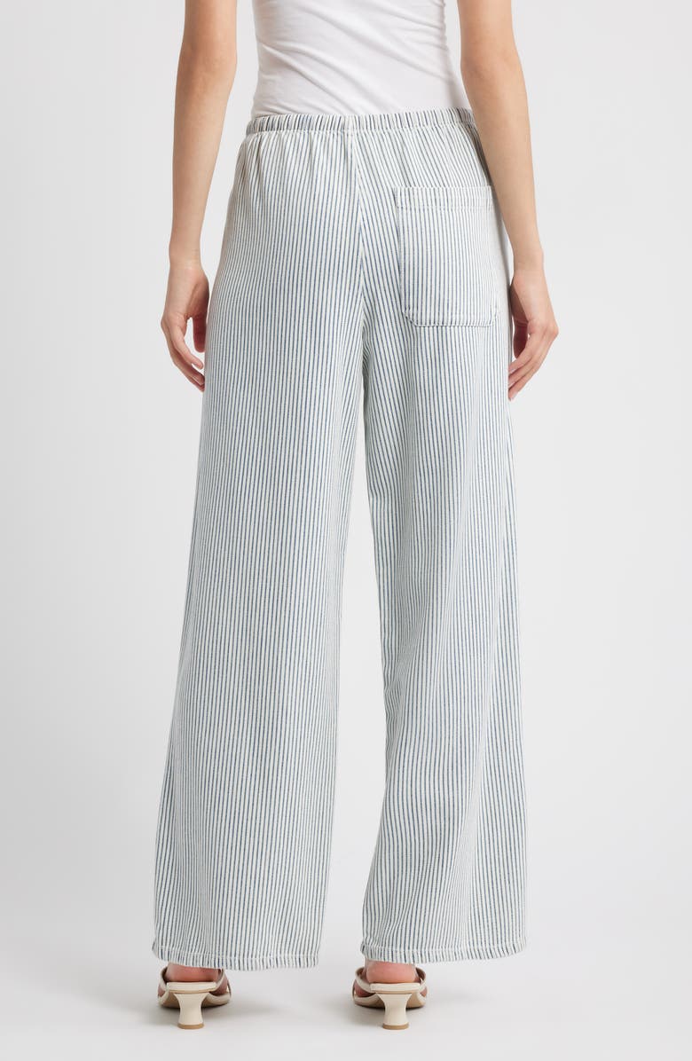 Rails Sanderson Stripe Wide Leg Cotton Blend Drawstring Pants, Alternate, color, Indigo Railroad Stripe