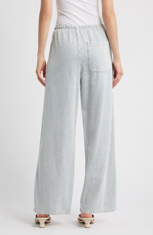 Rails Sanderson Stripe Wide Leg Cotton Blend Drawstring Pants