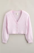 Treasure & Bond Kids' Pretty Pointelle Stitch Cardigan