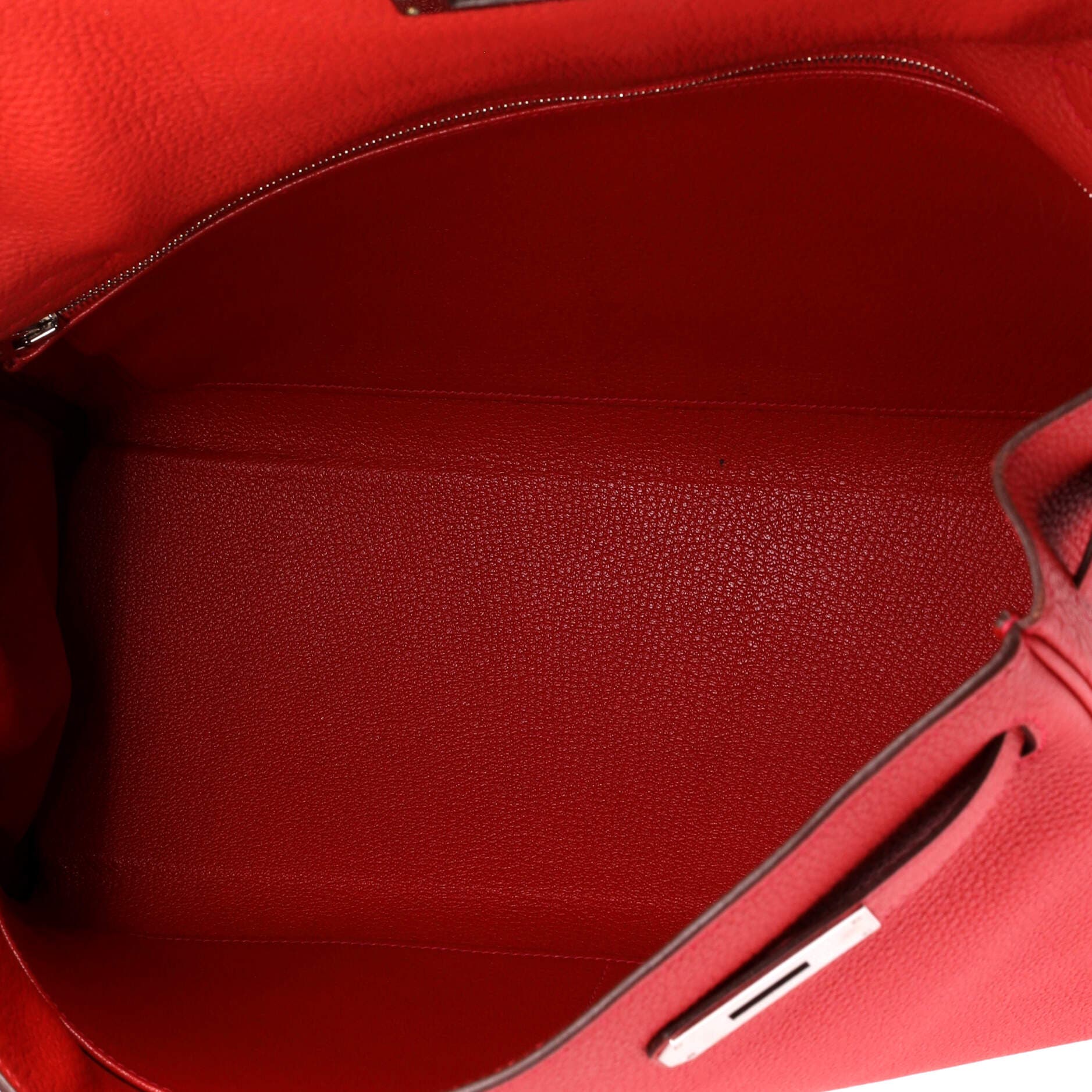 Pre-Owned Hermes Kelly Handbag Red Togo with Palladium Hardware 35, Alternate, color, Geranium