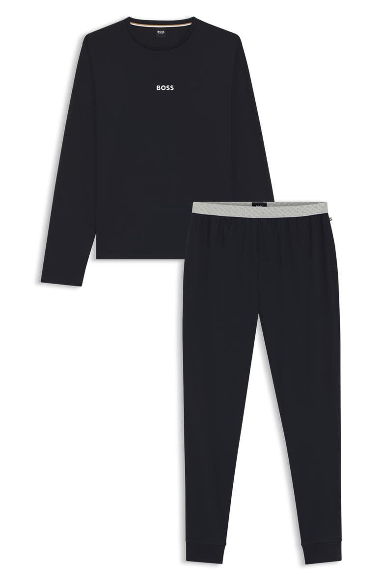 BOSS Holiday Long Pajama Set, Alternate, color, Dark Blue