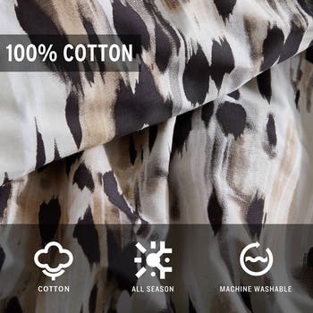 Abstract Leopard Print Comforter Set