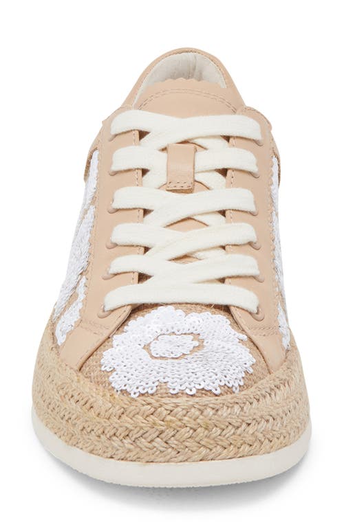 Dolce Vita Azalia Sneaker In Natural Multi Floral Sequins
