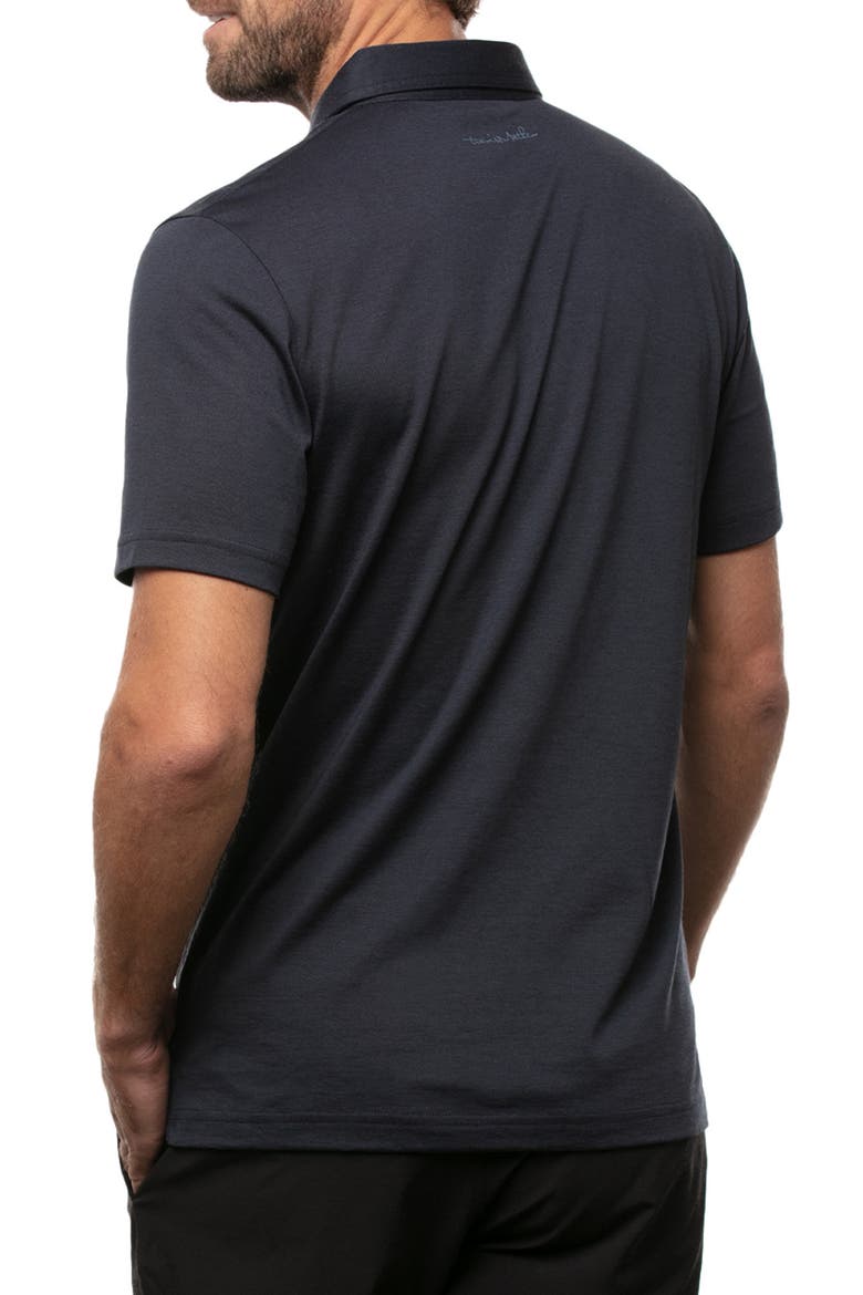 The Zinna Slub Piqué Polo, Alternate, color, VINTAGE INDIGO/ BLACK