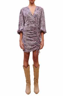 maje Revetu Leopard Print Minidress