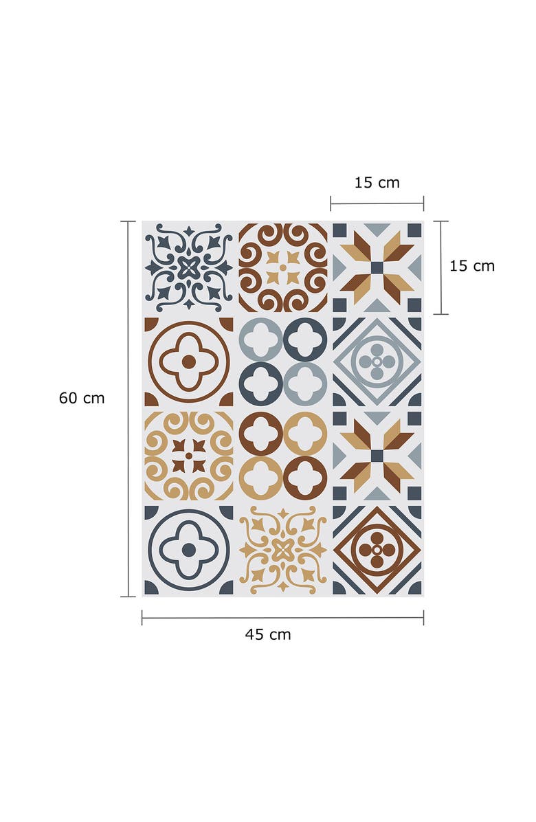 WALPLUS Azulejo 96-Piece Tile Sticker Set, Alternate, color,
