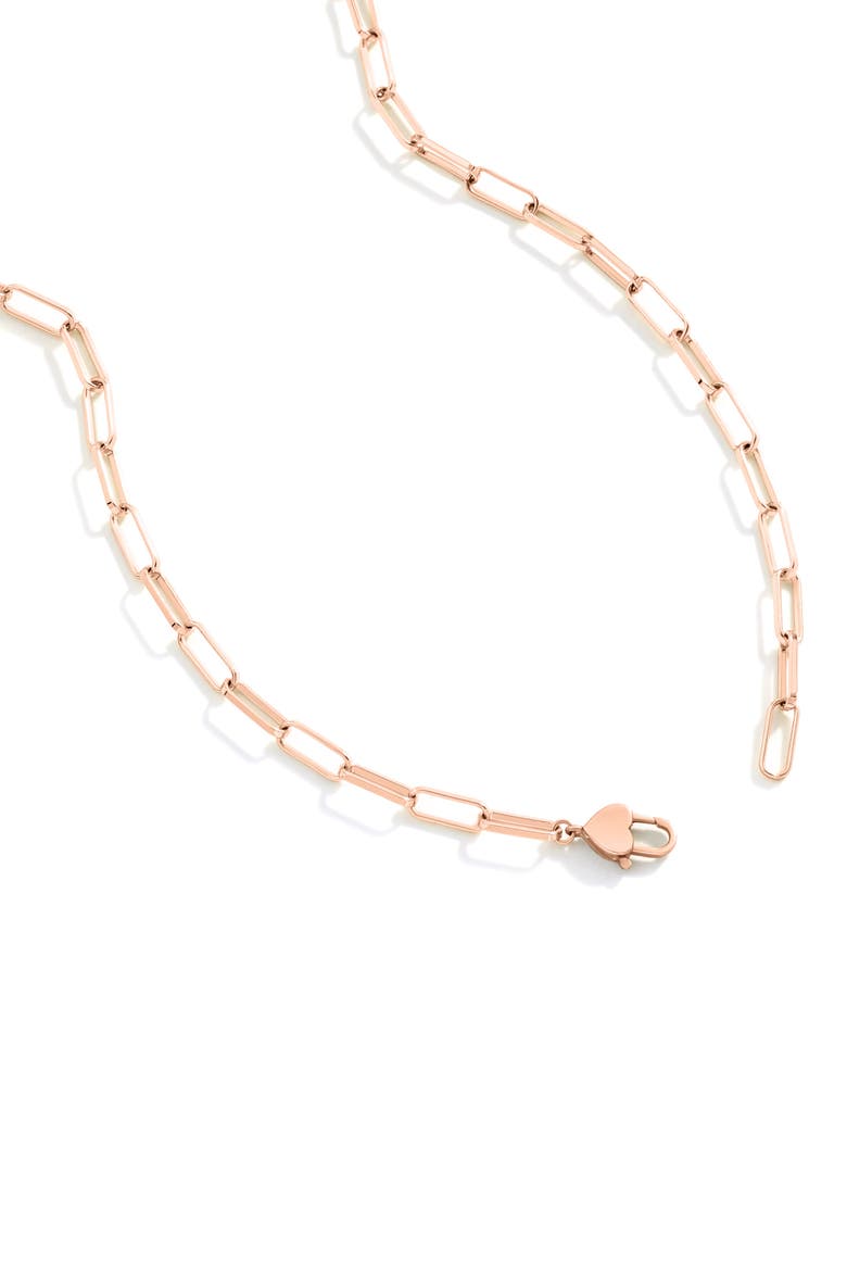 Heart Padlock Necklace, Alternate, color, Rose Gold Plated
