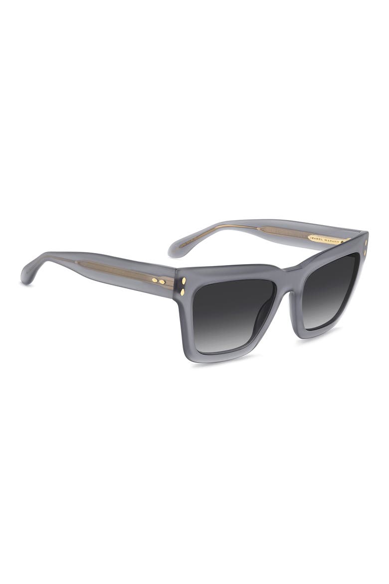 53mm Gradient Rectangular Sunglasses, Alternate, color, GREY/ DARK GREY SF