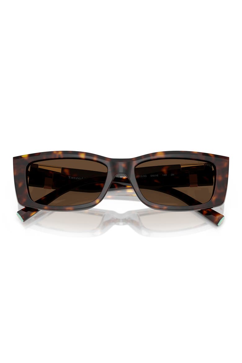 54mm Rectangular Sunglasses, Alternate, color, HAVANA / LIGHT BROWN