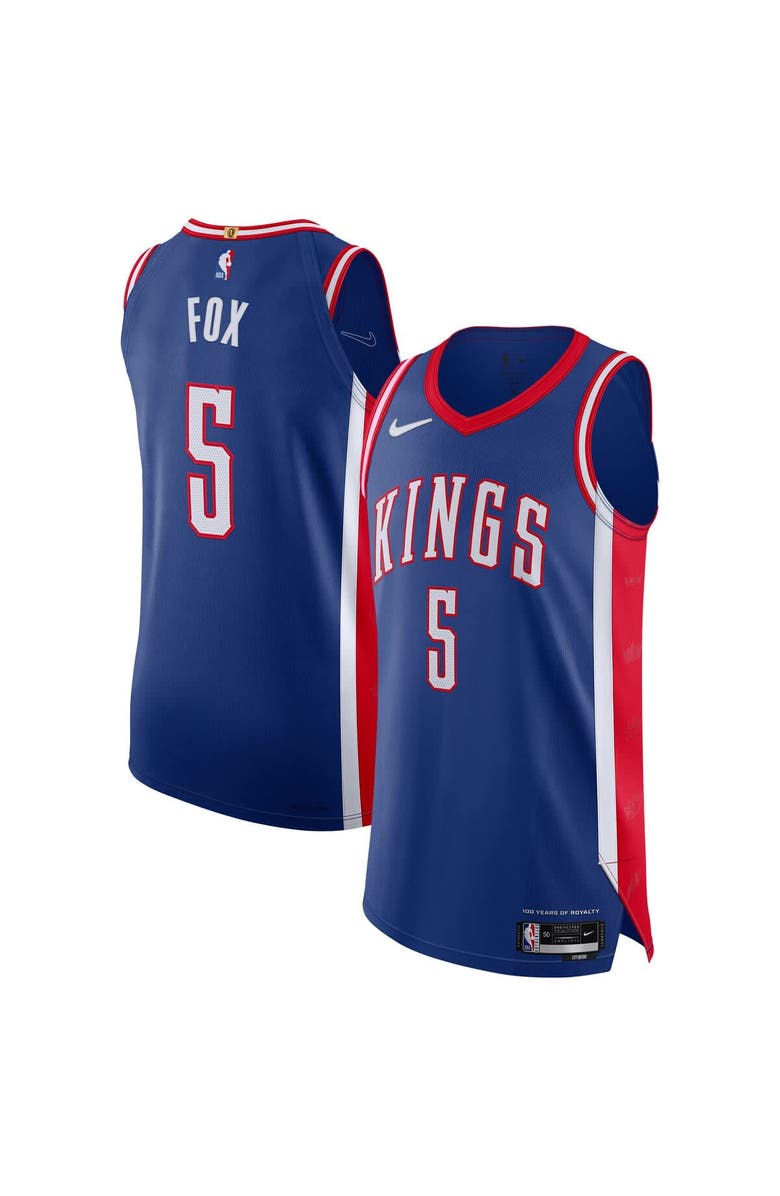 Nike Men's Nike De'Aaron Fox Blue Sacramento Kings 2024/25 Authentic Player Jersey - City Edition, Main, color,