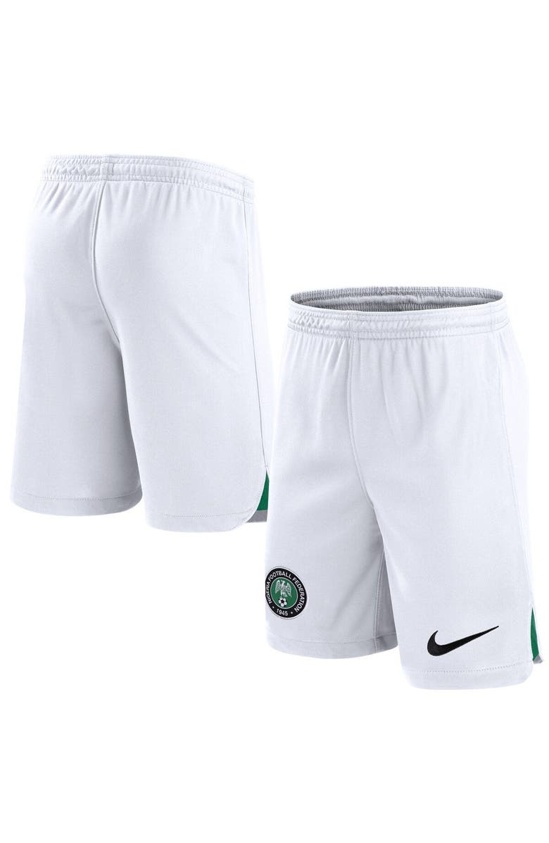 Nike Men's Nike White Nigeria National Team Away Performance Stadium Shorts, Main, color, 