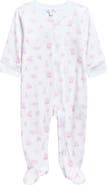 Kissy Kissy Print Pima Cotton Footie