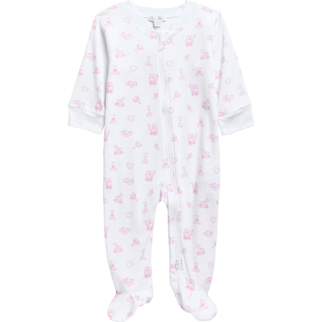 Kissy Kissy Babies' Print Pima Cotton Footie In Pink