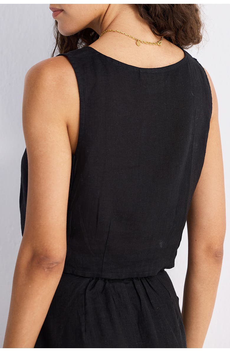 Reistor Boxy Crop Top, Alternate, color, Black