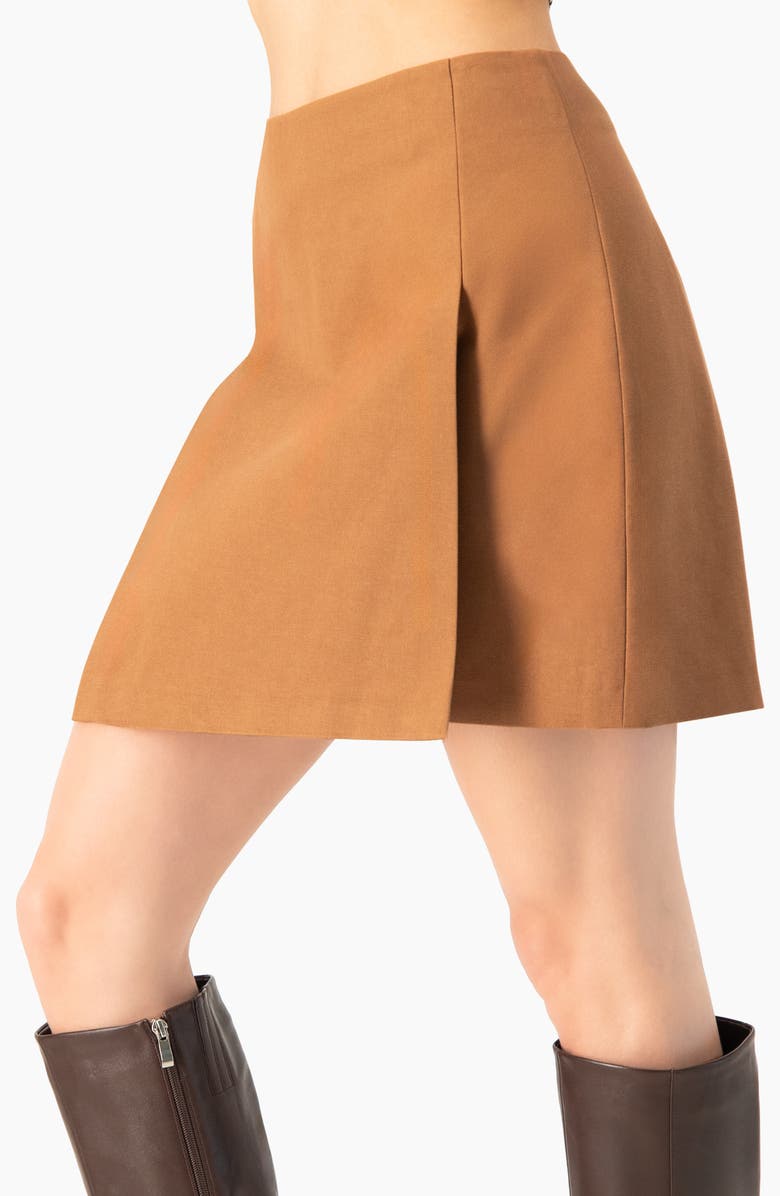 IVONNE Short Straight Skirt with Back Zipper, Alternate, color, Brown