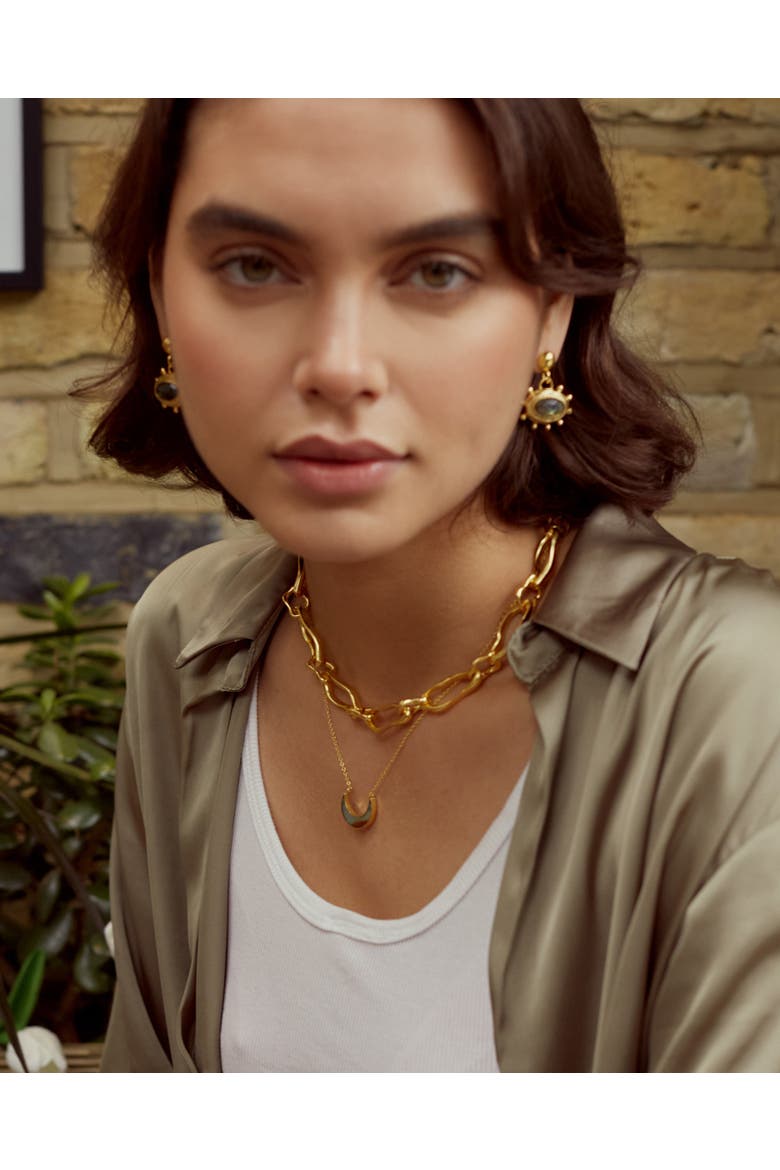 Zand Labradorite Drop Earrings, Alternate, color, Gold