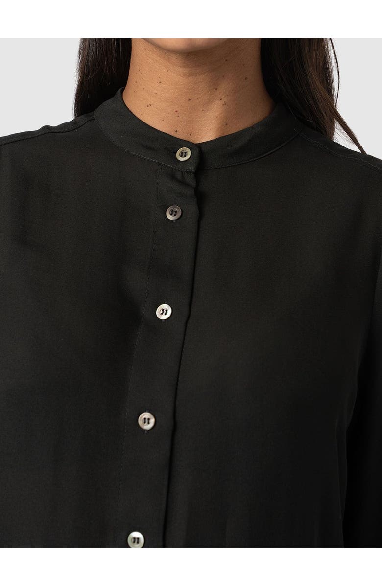 Saint + Sofia Paxton Pussybow Blouse, Alternate, color, Black