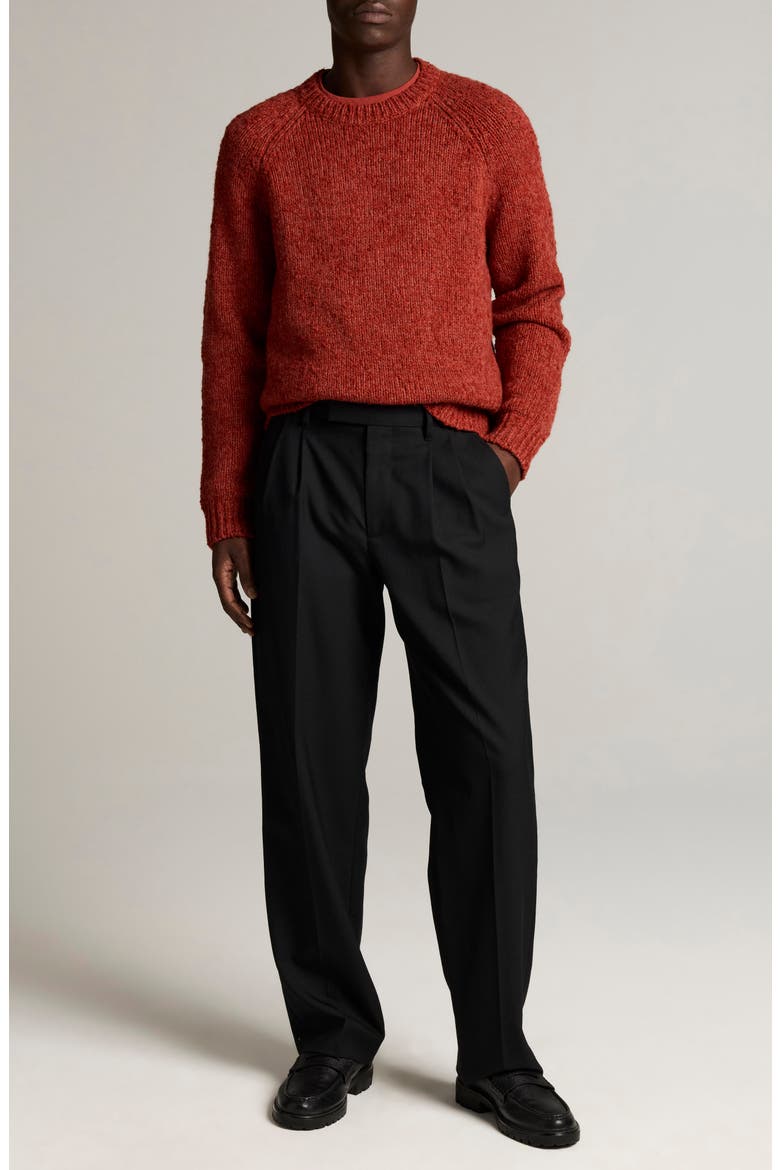 Bouclé Raglan Crewneck Sweater, Alternate, color, DK BEACON