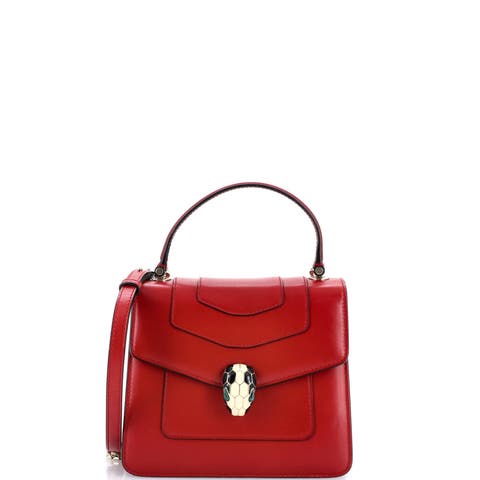 Serpenti Forever Top Handle Bag Leather Small