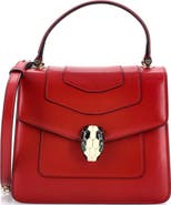 Pre-Owned Bvlgari Serpenti Forever Top Handle Bag Leather Small