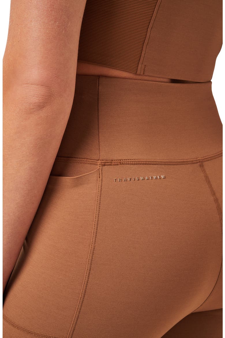 Moveknit Bonded Pocket Leggings, Alternate, color, HEATHER CHESTNUT