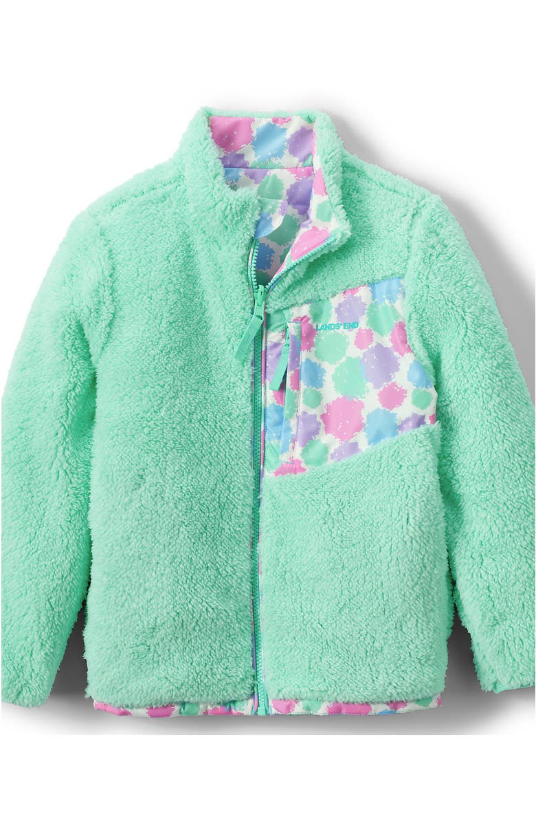 Lands' End Girls Reversible Fleece Puffer Jacket, Alternate, color, 