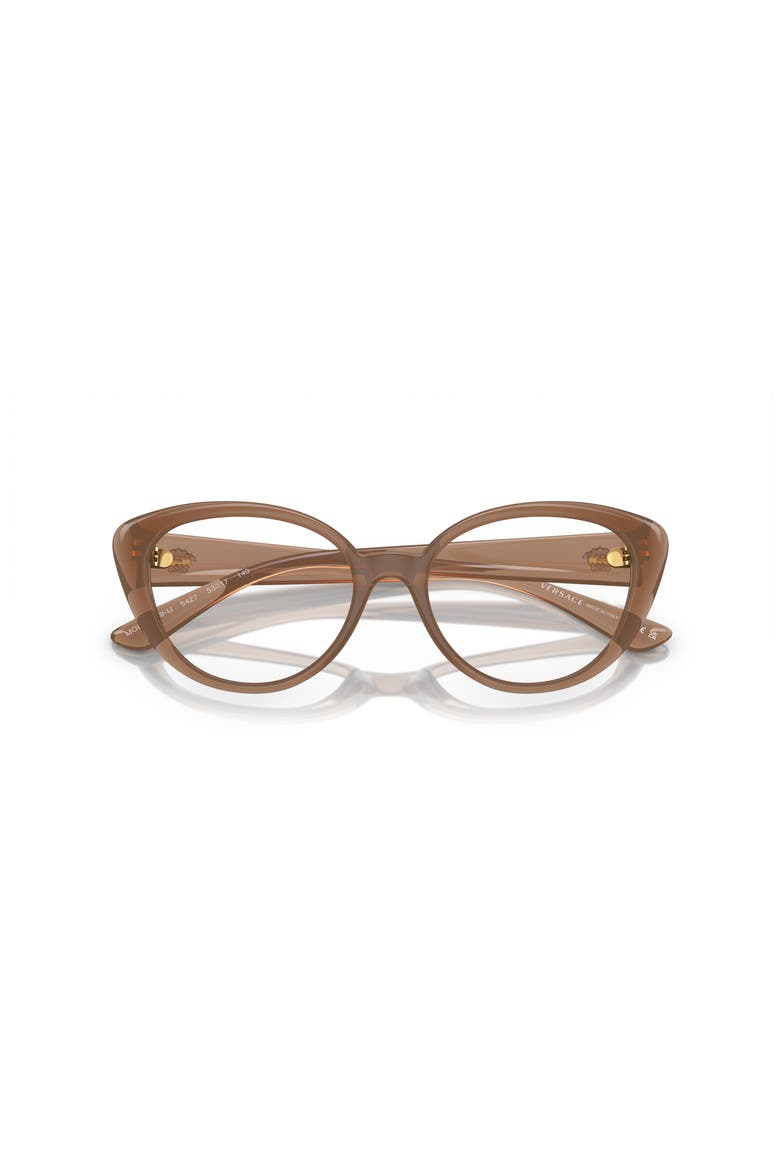 53mm Oval optical glasses, Alternate, color, Brown