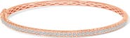 Haus of Brilliance 14K Gold 1.00 Cttw Half Eternity Diamond Bangle Bracelet