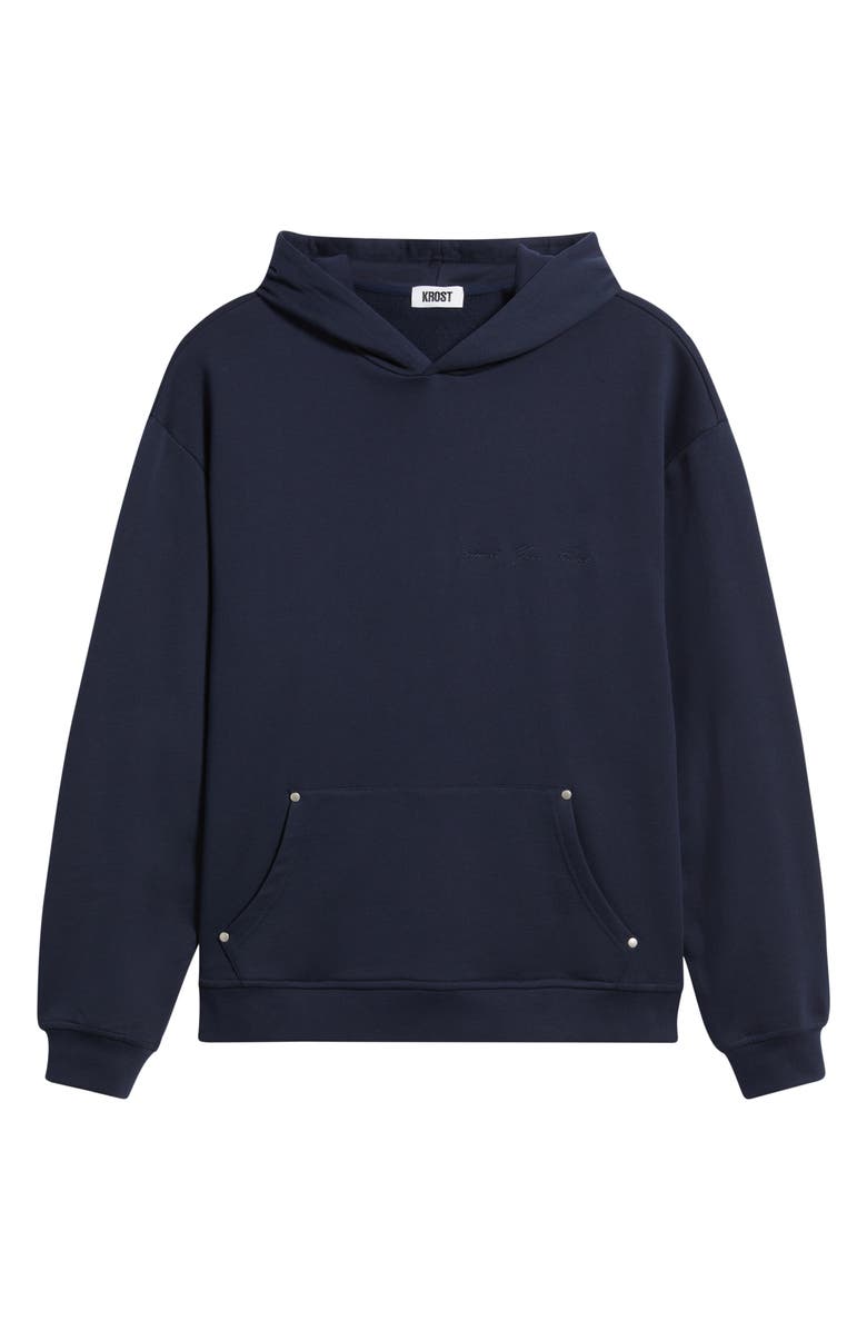 KROST Friends Cotton Terry Hoodie, Alternate, color, Dark Navy