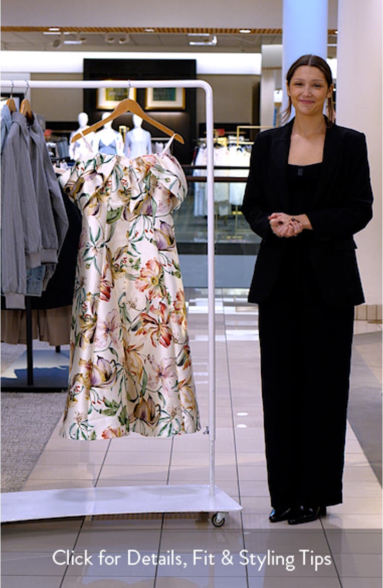 Off-th-Shoulder Floral Midi Dress, sales video thumbnail