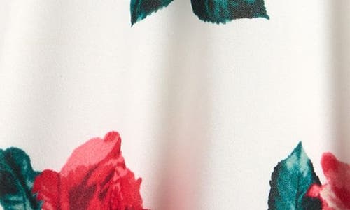 Ava & Yelly Kids' Floral Cutout Scuba Knit Dress In Pink