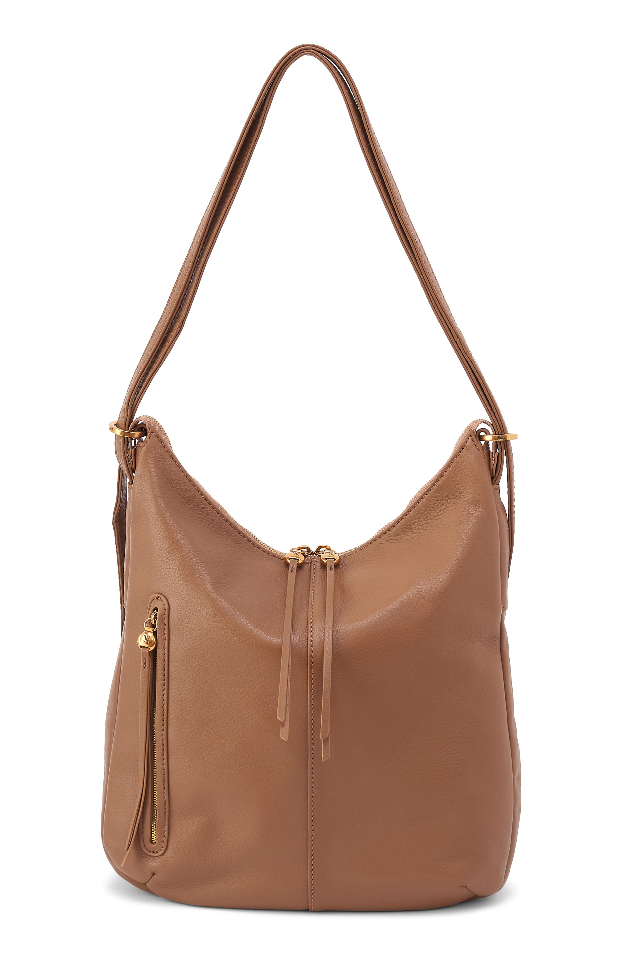 HOBO Merrin Leather Convertible Backpack, Alternate, color, Timber Brown